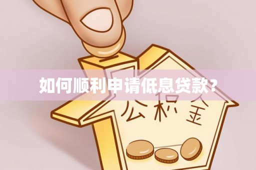 薛城如何顺利申请低息贷款？
