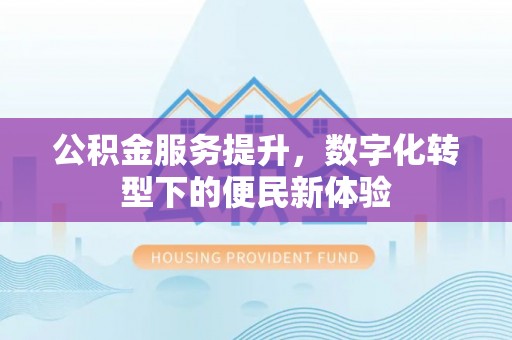 薛城公积金服务提升，数字化转型下的便民新体验