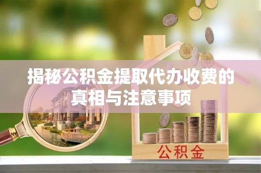 薛城揭秘公积金提取代办收费的真相与注意事项